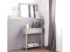 Espejo De Pared|Espejo-Espejo de pared de Madera 90 x 60- Braul Gris