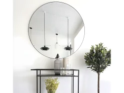 House Nordic Espejo De Pared|Espejo-Espejo de acero Ø 100 cm Negro