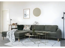 ebuy24 Espejo de aluminio redondo con marco marrón claro Ø 60 cm Dorado Hot