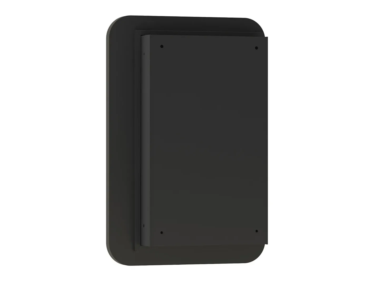 Best Espejo de baño - Mueble con espejo - Estante regulable - 76 x 51 cm - Negro