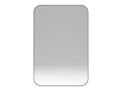 Best Espejo de baño - Mueble con espejo - Estante regulable - 76 x 51 cm - Negro