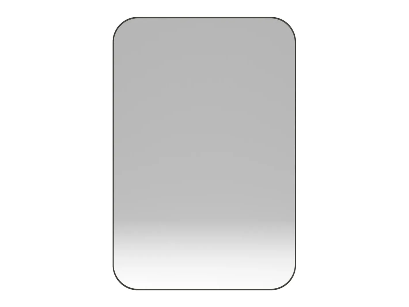 Best Espejo de baño - Mueble con espejo - Estante regulable - 76 x 51 cm - Negro