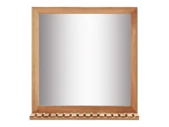 Best Espejo de baño 60 x 12 x 62 cm Madera maciza de nogal Marru00f3n