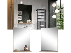 Vicco Espejo-Espejo de baño antracita 60x14.6x80 niko Gris antracita