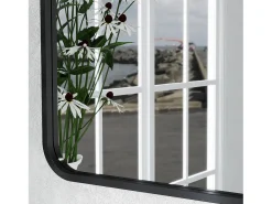 Homcom Espejo De Pared|Espejo-Espejo de baño Aurius enmarcado 70x50 Negro