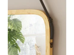 Vicco Espejo de baño bambú 34x41.5x1.5 mirno Color natural claro