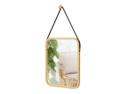 Vicco Espejo de baño bambú 34x41.5x1.5 mirno Color natural claro