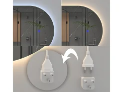 Vicco Espejo de baño 110x3x50 Blanco Sale