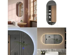 Vicco Espejo de baño 110x3x50 Blanco Sale