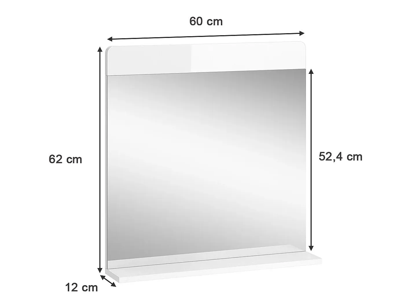Vicco Espejo-Espejo de baño 60x12x62 izan Blanco