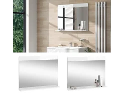 Vicco Espejo-Espejo de baño 80.1x12x62 izan Blanco