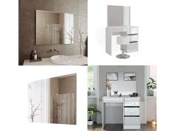 Hot Vicco Espejo de baño 2x80x65 viola Blanco