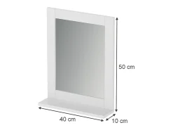 Vicco Espejo de baño 40x10x50 vilda Blanco