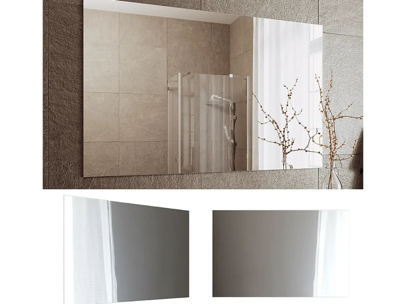 Clearance Vicco Espejo de baño 4x111x70 viola Blanco