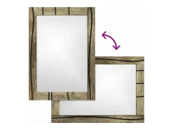 Espejo de baño con espejo Marrón 50 x 2,5 x 70 cm Marru00f3n New