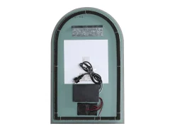 Clearance OZAIA Espejo de baño con forma de arco antivaho con luces LED, Ancho 50 cm, ARCADI Transparente