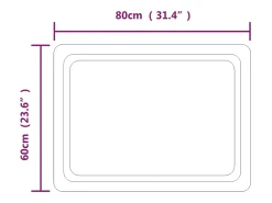 Espejo de baño con LED 60x80 cm ES616892 Transparente Online