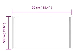 Espejo de baño con LED 90x50 cm ES216596 Transparente Discount