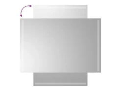 Espejo-Espejo de baño con LED 60x90 cm ES937915 Transparente