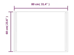 Espejo de baño con LED 60x80 cm ES663883 Transparente Clearance