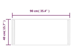 Sale Espejo de baño con LED 90x40 cm ES421162 Transparente