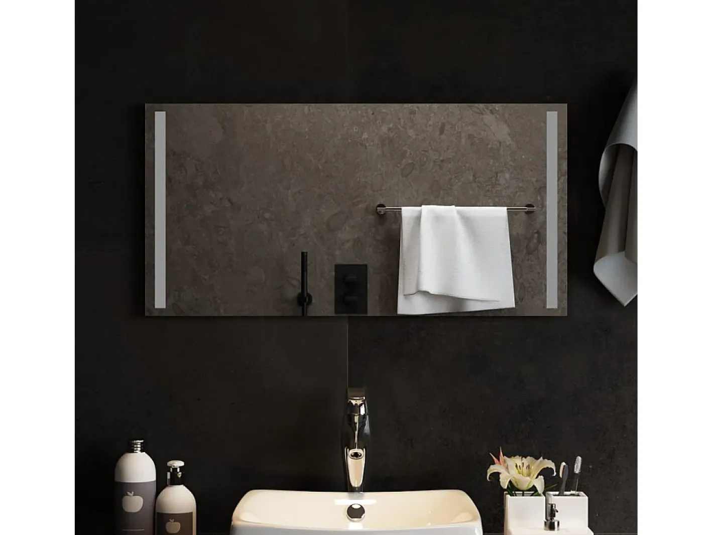 Espejo-Espejo de baño con LED 80x40 cm ES793919 Transparente