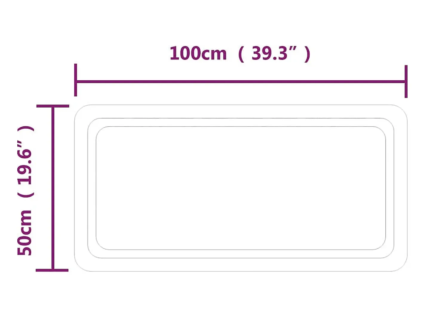 Discount Espejo de baño con LED 50x100 cm ES751101 Transparente