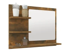 New Helloshop26 Espejo de baño de roble ahumado 60 x 10,5 x 45 cm madera de ingeniería 02_0006895 Beige