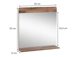 Vicco Espejo-Espejo de baño estilo antiguo 60x12x62 izan Marru00f3n