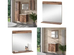 Vicco Espejo-Espejo de baño estilo antiguo 60x12x62 izan Marru00f3n