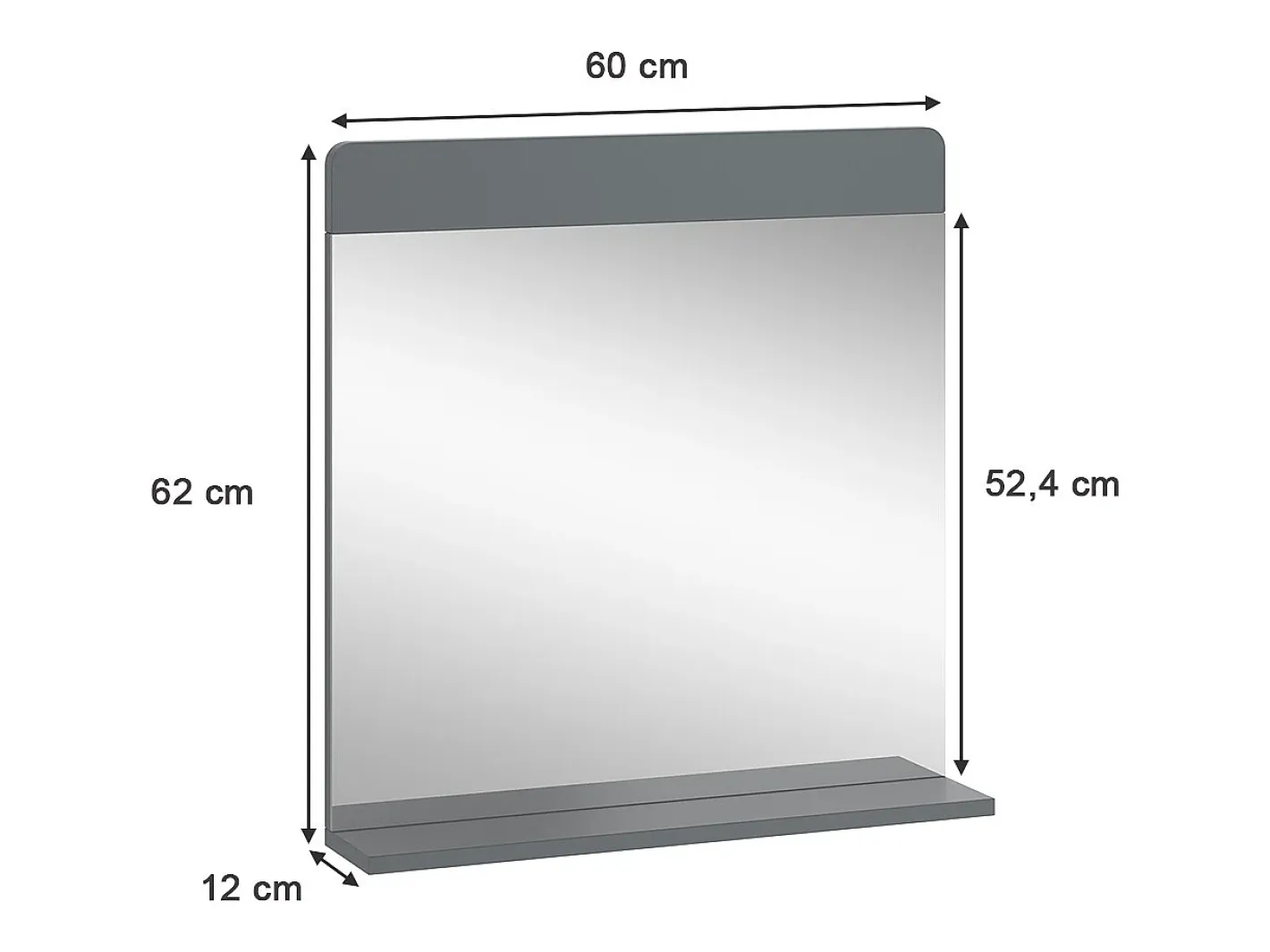 Online Vicco Espejo de baño 60x12x62 izan Gris