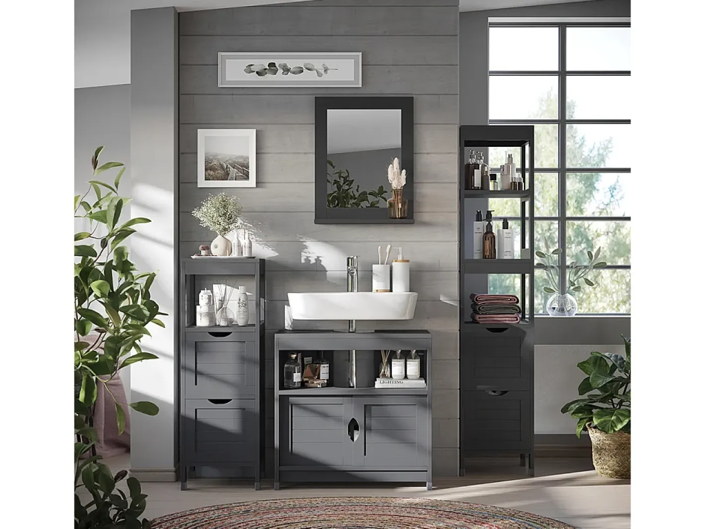 Vicco Espejo-Espejo de baño 40x10x50 vilda Gris