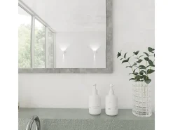 Vicco Espejo-Espejo de baño hormigón 45x2x60 kiko Gris claro