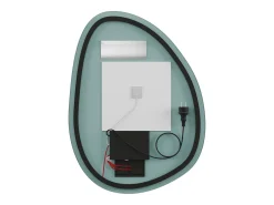 New OZAIA Espejo de baño iluminado asimétrico anti-vaho - 60 x 80 cm - INACIA Transparente