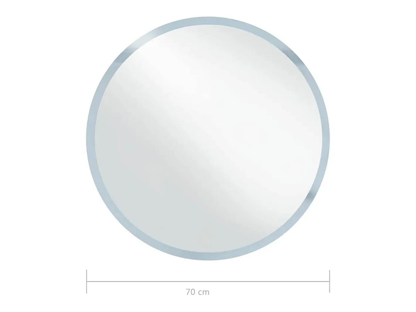 Espejo-Espejo de baño LED 70 cm Plateado
