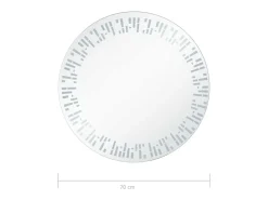 Espejo de baño LED 70 cm Plateado Outlet