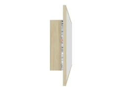 New Helloshop26 Espejo de baño LED 100 x 8,5 x 37 cm acrílico roble Sonoma 02_0006960 Beige