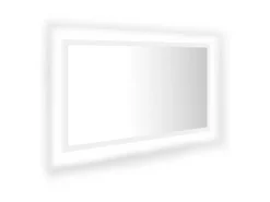 Espejo de baño LED acrílico 80x8,5x37 cm ES767247 Blanco Discount