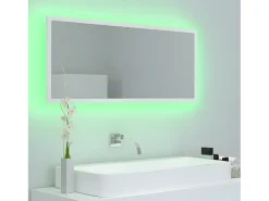 Discount Espejo de baño LED acrílico 100x8,5x37 cm ES254966 Blanco