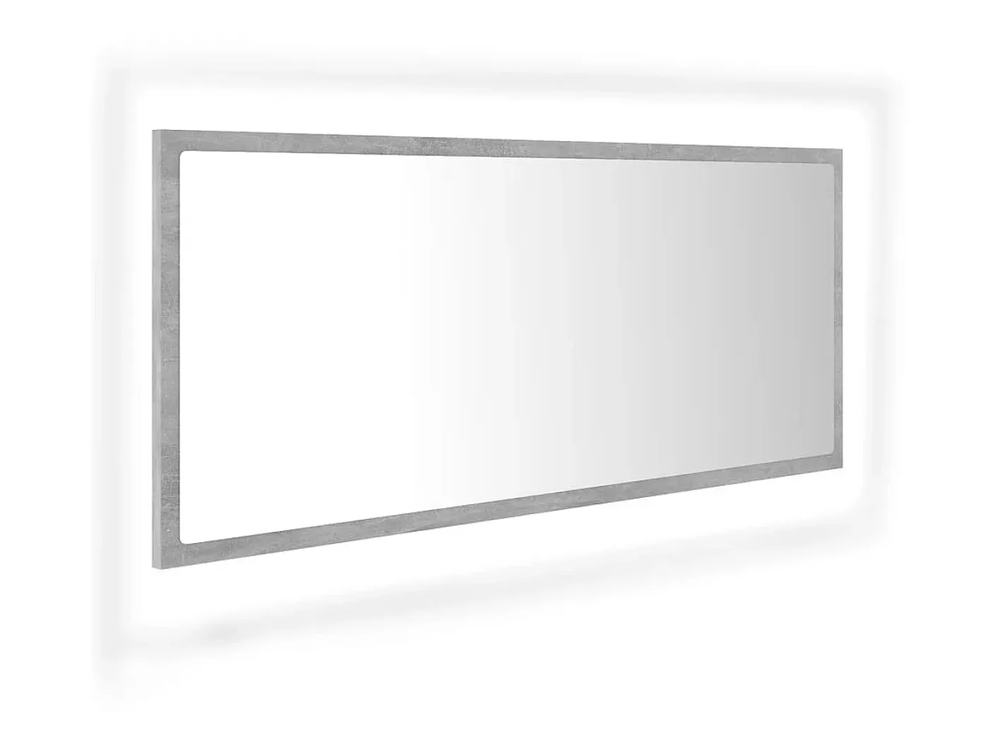 Best Espejo de baño LED acrílico hormigón 100x8,5x37 cm ES985910 Gris