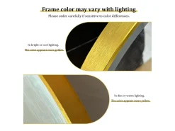 Fativo Espejo-Espejo de baño LED antivaho 3 colores regulables 120x60x4cm Dorado