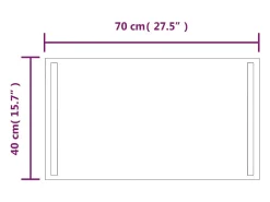 Sale Espejo de baño LED 40x70 cm Transparente