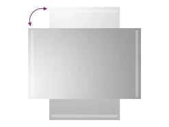 Espejo-Espejo de baño LED 50x80 cm Transparente