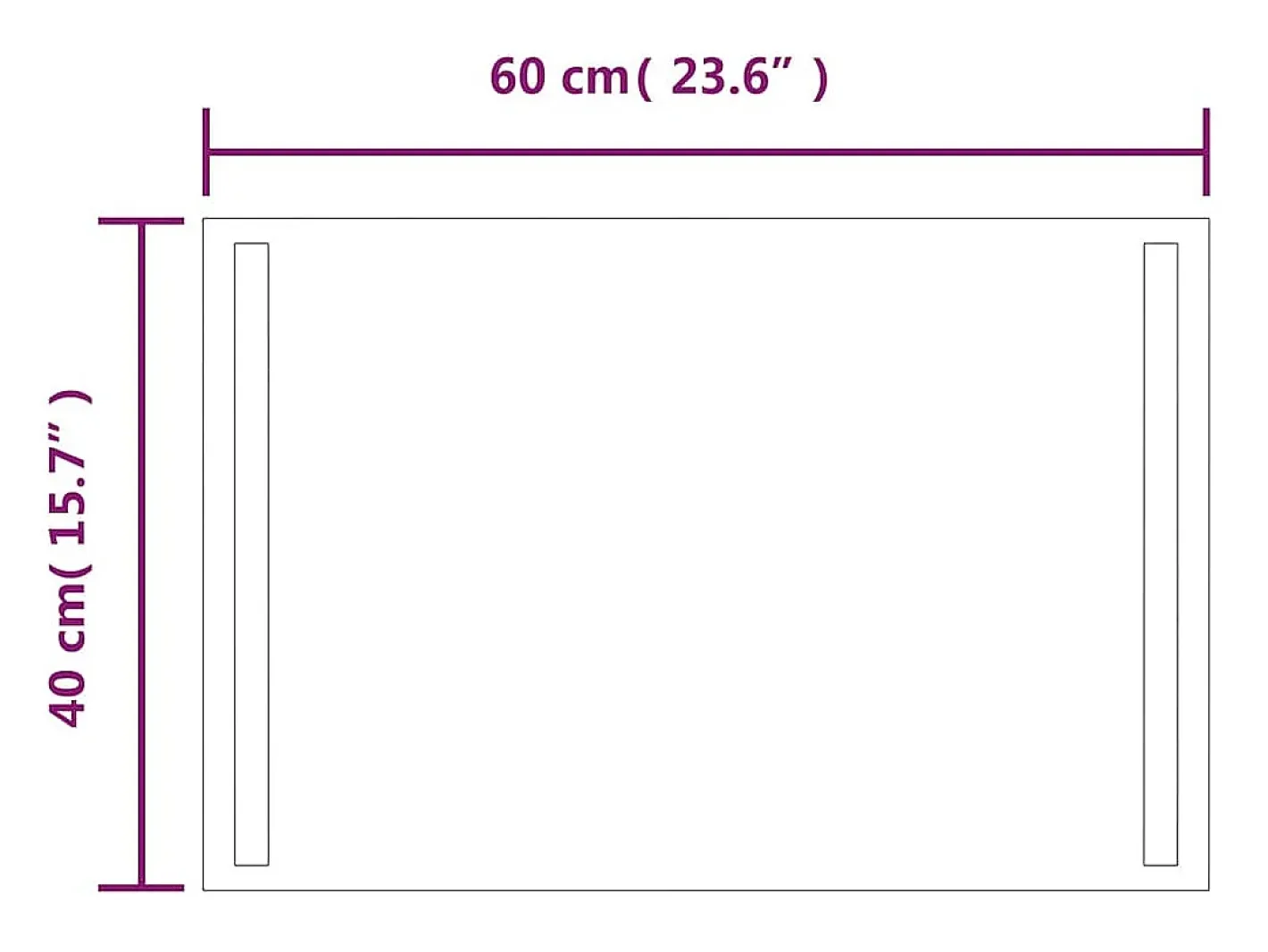 Discount Espejo de baño LED 60x40 cm Transparente