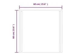 Espejo de baño LED 60x60 cm Transparente Discount