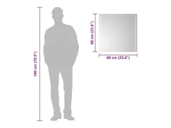 Espejo de baño LED 60x60 cm Transparente Discount