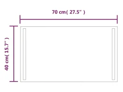 Espejo de baño LED 70x40 cm Transparente Discount