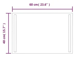 Clearance Espejo de baño LED 40x60 cm Transparente