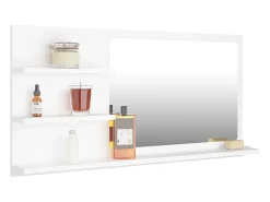 Espejo de baño madera contrachapada 90x10,5x45 cm ES142185 Blanco Clearance