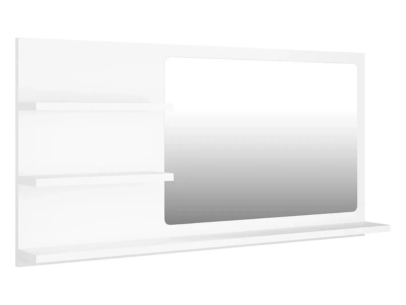 Espejo de baño madera contrachapada 90x10,5x45 cm ES142185 Blanco Clearance
